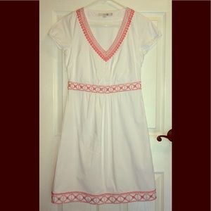 Boden White Textured Dress Size 4 EUC